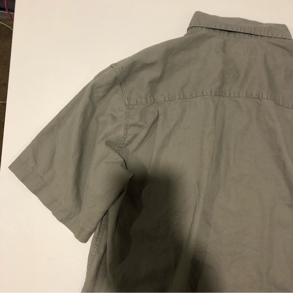 Timberland Button Up Short Sleeve Mens XL Green - Picture 10 of 12